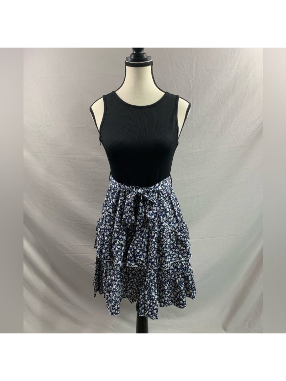 LAST ONE 🔥 Boho Floral Print Belted Layered Hem Dress - Picture 7 of 11